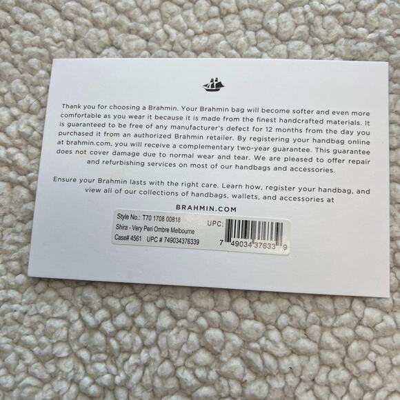 Brahmin Shira Bucket Bag Periwinkle Ombre Croc Embossed Leather - Picture 2 of 14